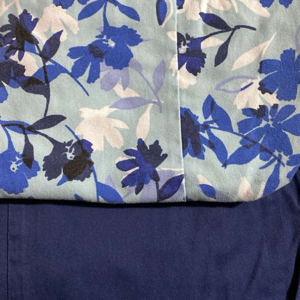 Floral Blue and White Blouse